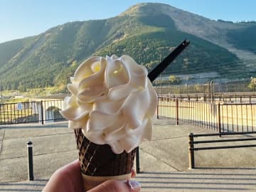 【熊本】SNSで大バズリ！絶景に映える“阿蘇牛乳リボンソフト”