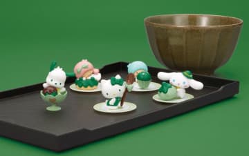 抹茶スイーツがテーマのサンリオキャラクターズ ガチャフィギュアが12月発売衣装やリボンにオリジナルカラーを使用