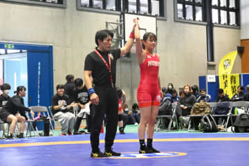 ＜レスリング＞【写真集】2025年東日本大学女子リーグ戦STIカップ／3位決定戦（法大－神奈川大）