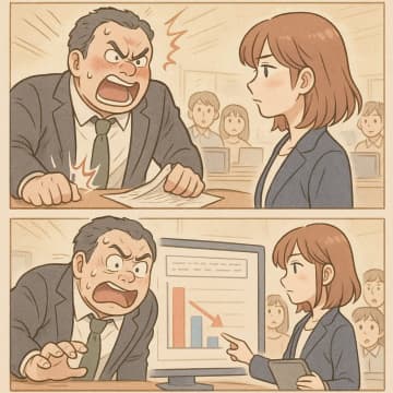 「お前のせいで売上落ちた！」卑怯な上司の嘘。社内の共有データで嘘がバレる、すると上司が…【短編小説】