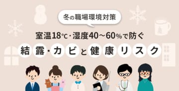 【冬の職場環境対策】室温18℃・湿度40〜60％で防ぐ結露・カビと健康リスク