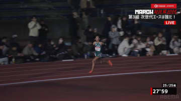 原監督も「あれ！？驚きですね！」青学1年生ランナーが箱根へ大アピール！“プチ故障”振り切る力走に大反響「一年でこれ！？」