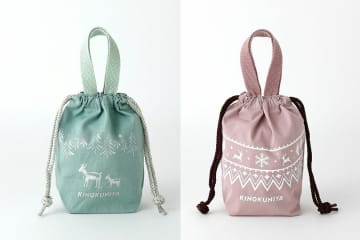 紀ノ国屋、ころんとかわいい巾着タイプの「ウィンタースイーツバッグ」限定発売