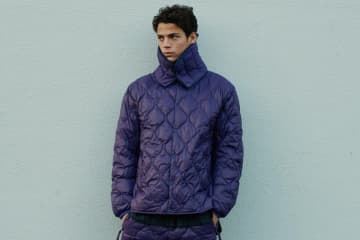 タイオン×ホワイトマウンテニアリングのライトダウン、“ヘチマキルト”のジャケット＆パンツ