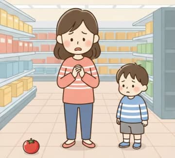 子どもがスーパーでトマトを落としたら弁償は必要？ 店員の「大丈夫」と夫の「弁償論」の間で悩む親の投稿が話題に