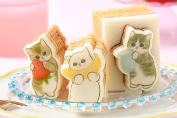 もふもふ猫「モフサンド」の型ぬきバウムクーヘン、カタヌキヤから
