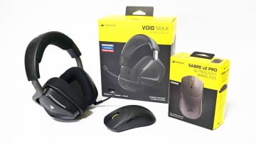 【プロダクトレビュー・ショーケース】36gの軽量で疲れないマウス「SABRE v2 PRO」とDiscordとゲーム音声をミックスできるヘッドセット「VOID v2 MAX」を試してみたCORSAIR製ゲーミングデバイスの2025年秋冬新モデルをテスト text by 白倉甲一