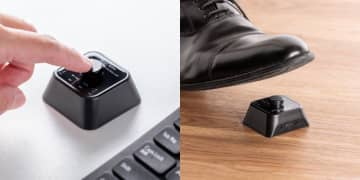 サンワサプライ、1ボタンに最大8機能を割り当てられるBluetoothプログラマブルボタン「400-MAB211BK」発売