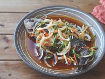 【天然魚クエスト】いさきの南蛮漬け