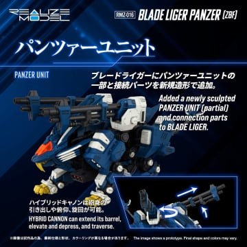 「RMZ-016 ブレードライガーパンツァー(ZBF)」新情報公開。パンツァーユニットの一部仕様が明らかに