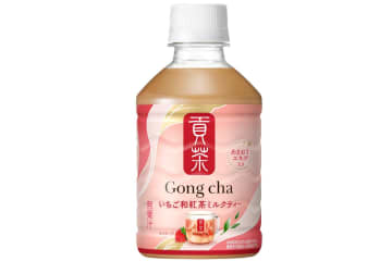 ゴンチャ“いちごフレーバー”の和紅茶ミルクティー、セブン-イレブン限定ペットボトル飲料
