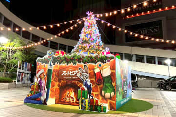 梅田が「ズートピア化」、ニックやジュディに彩られたクリスマスツリー賑わう