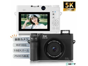 5K動画が撮れる1万円のデジタルカメラ　18倍デジタルズームやWi-Fi転送も