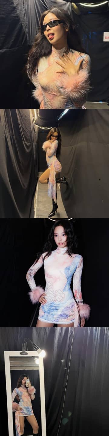 「キワどい…」BLACKPINK・ジェニー、“ピチッ”と透け透けミニワンピで圧巻ボディライン披露【PHOTO】