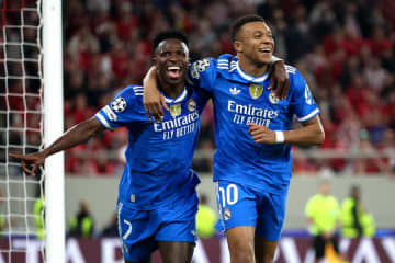 エンバペ、“7分間でのハット達成”を含む衝撃4発！　レアルがオリンピアコスを4－3撃破