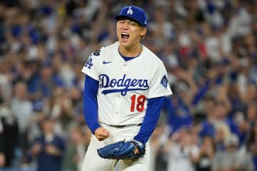 日本の早朝に突如…ドジャースの由伸投稿に広がる笑撃「ついに公式が」「まだ擦られてるww」