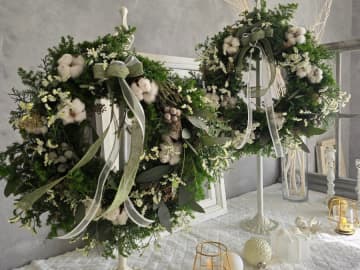 【流山市】アイロニー認定校 Leony Bouquet（レオニーブーケ）で特別なクリスマスリース作り体験