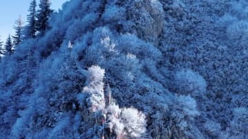 美しい樹氷に覆われた風景区　中国・青海省西寧市