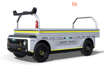 スズキ、「ジムニーノマド」のラダーフレームを採用する自動運転電動台車「ブランクロボット」を「2025国際ロボット展」に出展