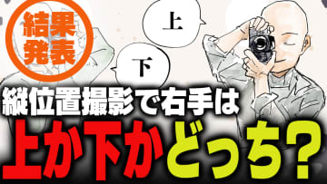 週刊アンケート：【結果発表】縦位置撮影時の右手は上 or 下？