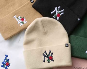 MLBロゴ×バラが可愛い♡フォーティーセブンの新作ニットキャップ
