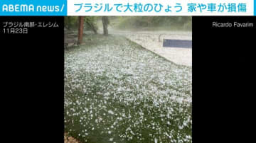 猛スピードで"大粒のひょう"が襲来…プールを強く打ちつける衝撃映像 246人負傷、1万世帯以上に影響 ブラジル
