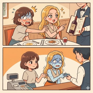 「奢ってくれるんでしょ？」と勝手に高級ワインを開けたママ友。会計時にある事実を知り絶句【短編小説】