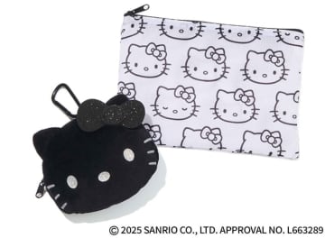 オトナミューズ 1月号は「黒キティ」ポーチ2個が付録。お直しコスメやガジェット入れに使える！