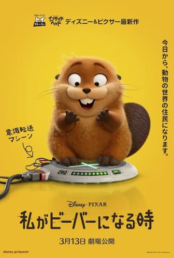 「もしも、動物の世界に“ホップ”できたら？」ディズニー&ピクサー最新作『私がビーバーになる時』US版予告編が解禁！日本公開は3月13日に決定