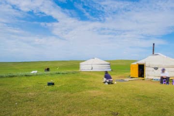 「モンゴルの大草原にやってきたら…」 → 「素敵な出会い」　現地では意外にも「あまり見かけない」訪問者の正体とは
