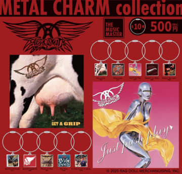 エアロスミス、カプセルトイシリーズ『THE ARTIST COLLECTION』より「Aerosmith」メタルチャームが順次発売