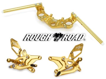 オーヴァーレーシング×ラフアンドロード Z900RS用カスタムパーツ登場！ ゴールドカラーの「バックステップ＆スポーツライディングハンドルキット」