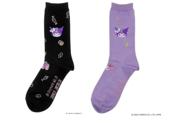アナ スイ×「マイメロとクロミ」アメリカンダイナー着想の総柄ソックス