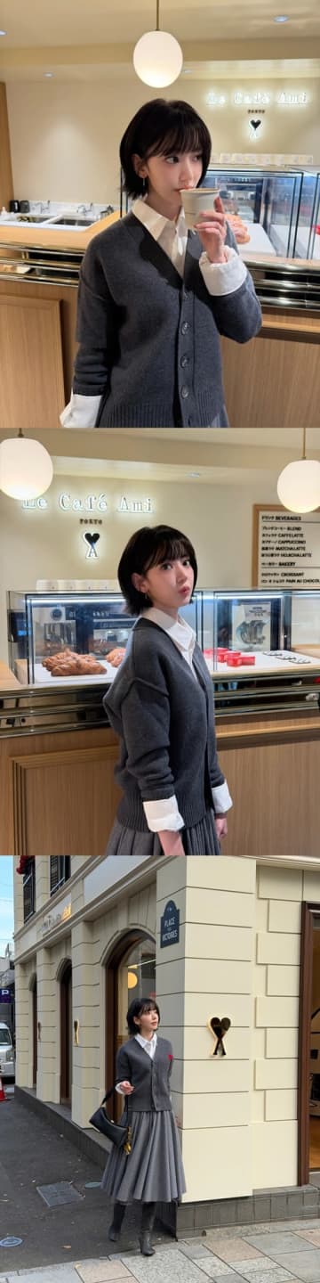 LE SSERAFIM・宮脇咲良、表参道のカフェに来店！洗練された佇まいで視線を独占「完璧です…」【PHOTO】