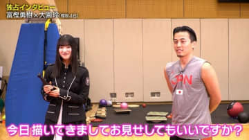 「ちょっとキュートすぎる（笑）」富樫勇樹、櫻坂46・大園玲が描いた“似顔絵”にビックリ！「似てるけど、もうちょっとダンディかも」【バスケ日本代表】