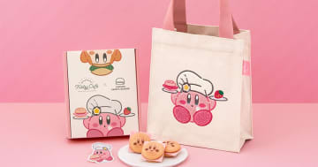 「カービィカフェ」「キャプテンスイーツバーガー」コラボのスクエアトートバッグセットが発売！ふわふわ刺繡のカービィがキュート