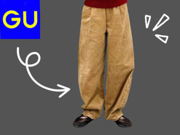 【GUベストセラー商品】が 楽ちんオシャレ♡ 大人の冬に！「ブラウンパンツ」