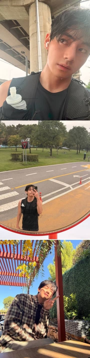 BTS・V、汗に濡れた“美麗ビジュアル”で視線強奪　いたずらっぽい笑顔＆ピースに胸キュンも【PHOTO】