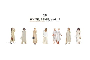 白・ベージュのワンピース「ゆるみすぎずキレイに整う」これからの着方
