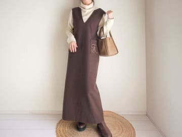 「コーデ決まらない日」に！【しまむら】1枚でおしゃれに決まる「新作ジャンスカ」