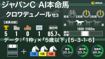 【ジャパンC】AIの本命はクロワデュノール　近10年5勝の絶好枠ゲット、条件そろえば“鉄板級”