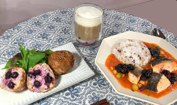 北米ブルーベリー生産最大手 シルバーバレーファーム Silver Valley Farms　高ポリフェノール ビタミンB 体脂肪燃焼 糖質代謝に◎な肉巻おにぎり＆カレーで女性ホルモン低下不調対策にも♪