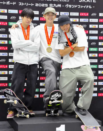 スケボー、日本男子勢メダル独占　ワールドツアー、女子は松本制す