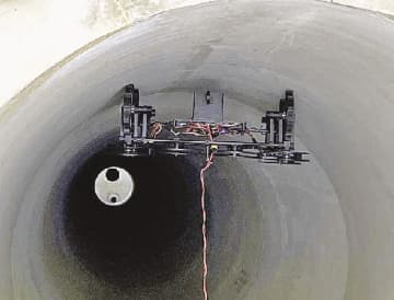 前田建設／下水管路劣化診断・空洞点検技術を現場実証／２６年３月に実用化めざす