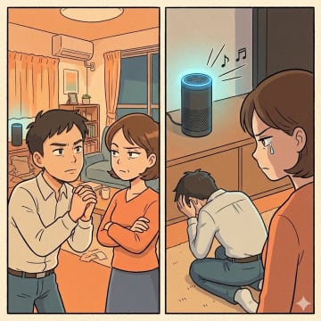 「浮気はしてないよ」と言った夫。リビングのスマートスピーカーにある通知が流れ、離婚を決意【短編小説】