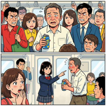 【スカッと体験談】満員電車の『缶チューハイおじさん』を一喝！女子学生の勇気ある行動とは？