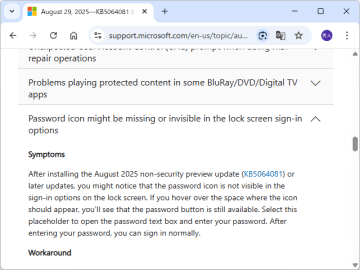 Windows 11 24H2のパッチに問題 ～パスワードのサインインオプションが表示されない／8月末以降のパッチが適用されていれば発生する可能性