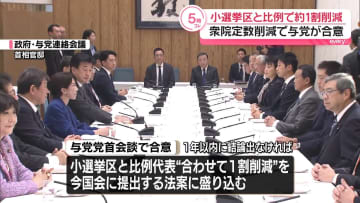衆院議員定数、1割削減で合意…小選挙区25・比例20議席の削減案軸　高市首相と吉村代表が会談