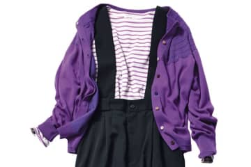 実はママコーデに取り入れやすい万能カラー「パープル」。イチオシの合わせ色はコレ！