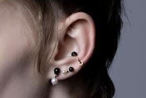 ヒロタカ“アリ”着想ジュエリー「ハニーアント」、カタカタ動くパールピアス＆オニキスのイヤーカフ